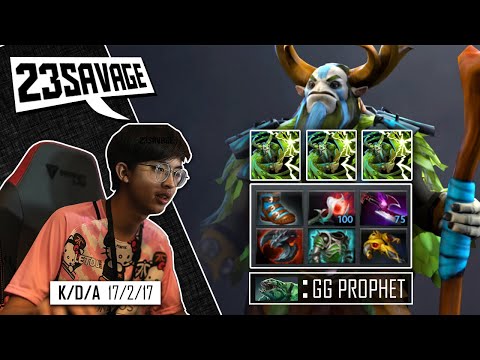 Rat DOTO? NOPE!! 23SAVAGE Hard Carry NATURE'S PROPHET - DOTA 2 Gameplay Highlights