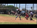 Connor Mormon Blocking fast ball in front of plate in Summer Collegiate Game against the Thunder 7.14.18