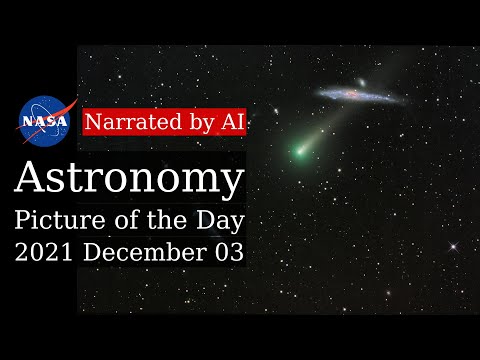 APOD: 2021-12-03 - Comet Leonard and the Whale Galaxy (Narrated by Brian)