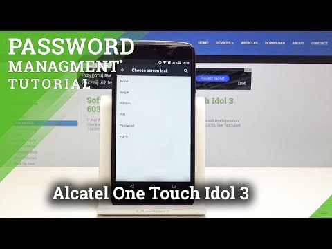 Alcatel One Touch Idol 3 - Set Up Pattern / Add Password