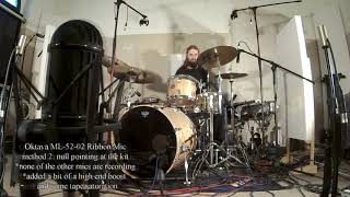 Video thumbnail for gear demo | Oktava | ML-52-02 | ribbon mic | two methods of drum room mic configuration | sound test by Grund Unter Recording