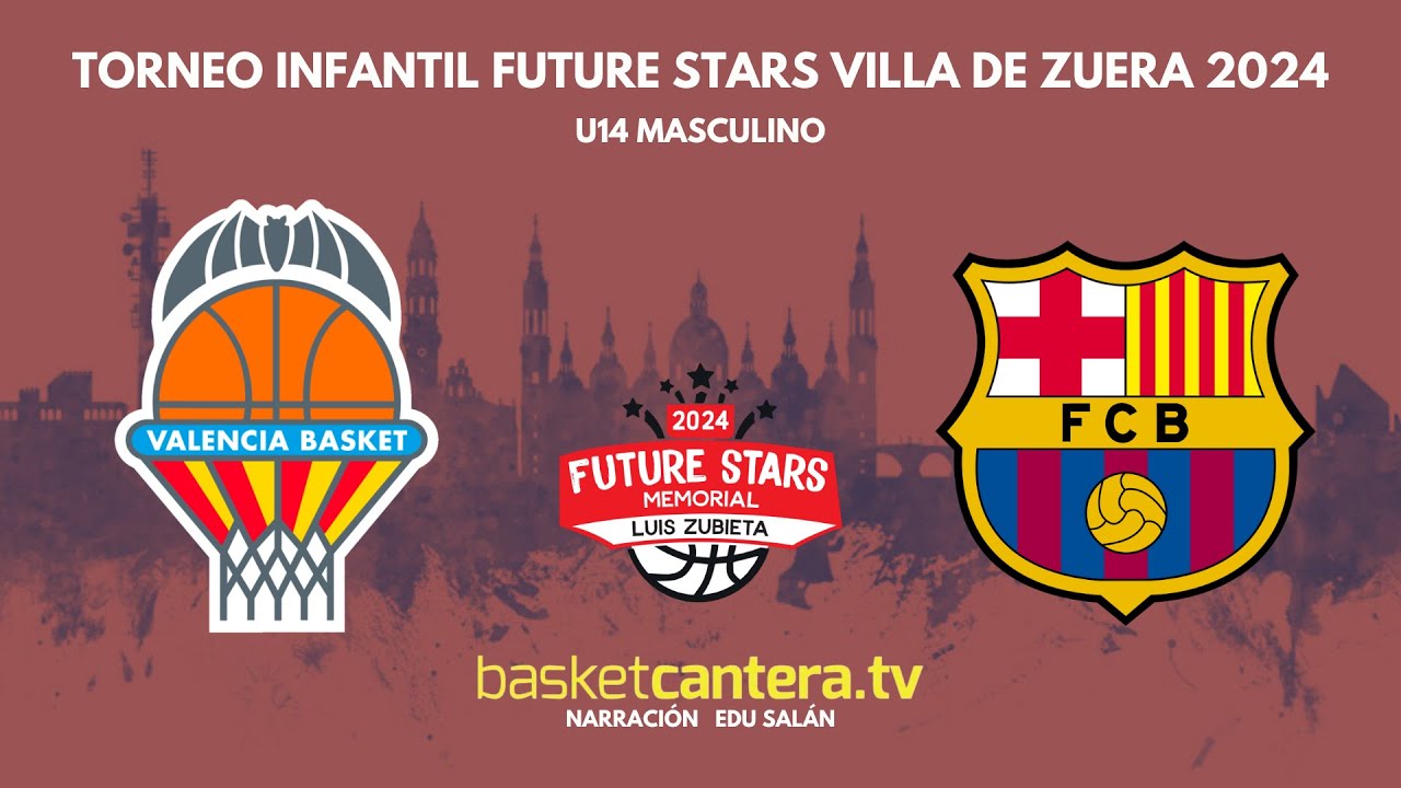 U14M.  VALENCIA BASKET vs FC BARCELONA.- Torneo Infantil de Zuera 2024 #BasketCantera.TV