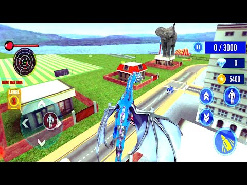 Flying dragon robot game with monster truck robot games and robot car games 3d Part 2