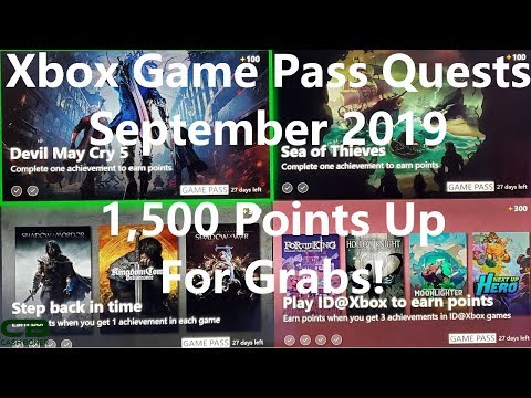 Xbox Game Pass Quests for September 2019 - 1,500 Microsoft Rewards Points up for Grabs!