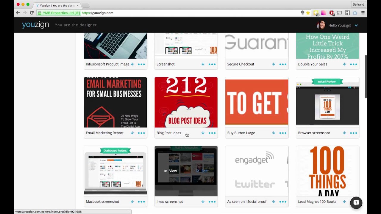 Youzign - Dashboard Overview