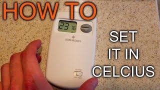 How to Switch from Fahrenheit to Celcius on White Rodgers Emerson Thermostat