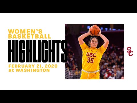 Women's Basketball: USC 66, Washington 75 - Highlights 02/21/20