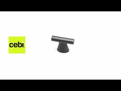 Миниатюра изображения товара Ручка для мебели Cebi A4119 PC27 (16мм, антрацит полимер)