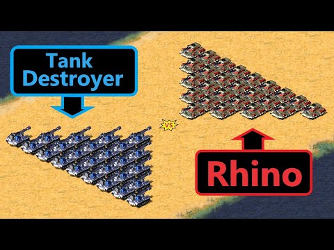 Small Same Cost - 15 Battles - Rhino vs Tank Destroyer - Red Alert 2