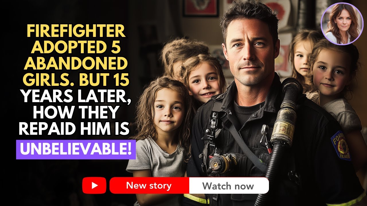 Firefighter Adopted 5 Abandoned Girls. But 15 Years Later, How They Repaid Him Is Unbelievable!