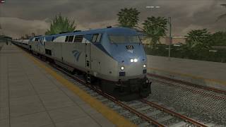 TS 2019 USA Miami West Palm Beach Amtrak in heavy storm