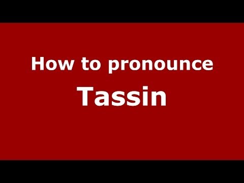 How to pronounce Tassin