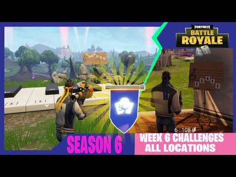 FORTNITE: SEASON 6:- WEEK 6 CHALLENGES SHEET MUSIC, PIANO AND SECRET BANNER LOCATIONS