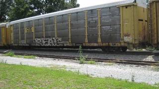 preview picture of video 'CSX Q210 Autorack in Kennesaw, Ga.'