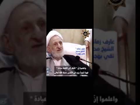 ⁣عبادة النظر - إفادات المرجع الشيخ محمد تقي بهجت أستاذ الدكتور الشيخ إبراهيم العاملي - قم المشرفة