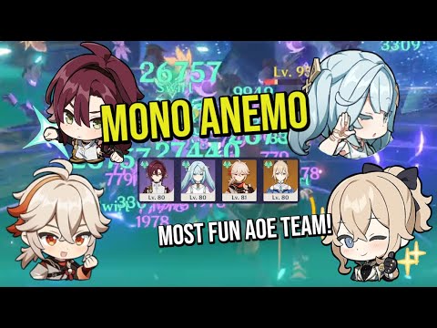 MOST FUN AOE TEAM! MONO ANEMO | 3.3 Spiral Abyss Floor 12 (3.2 Rotation) | Genshin Impact
