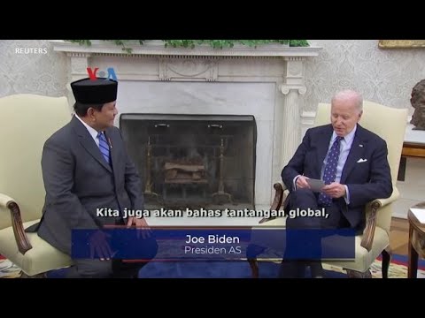 VOA - PRESIDEN PRABOWO TEMUI PRESIDEN BIDEN DI GEDUNG PUTIH