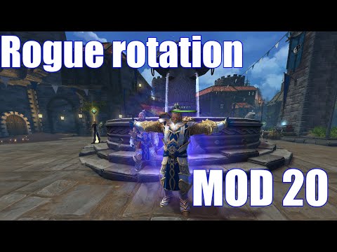 Neverwinter Rogue rotation single target and AOE build - mod 20