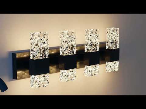 Luxcien Dimmable Crystal Bathroom Vanity Light