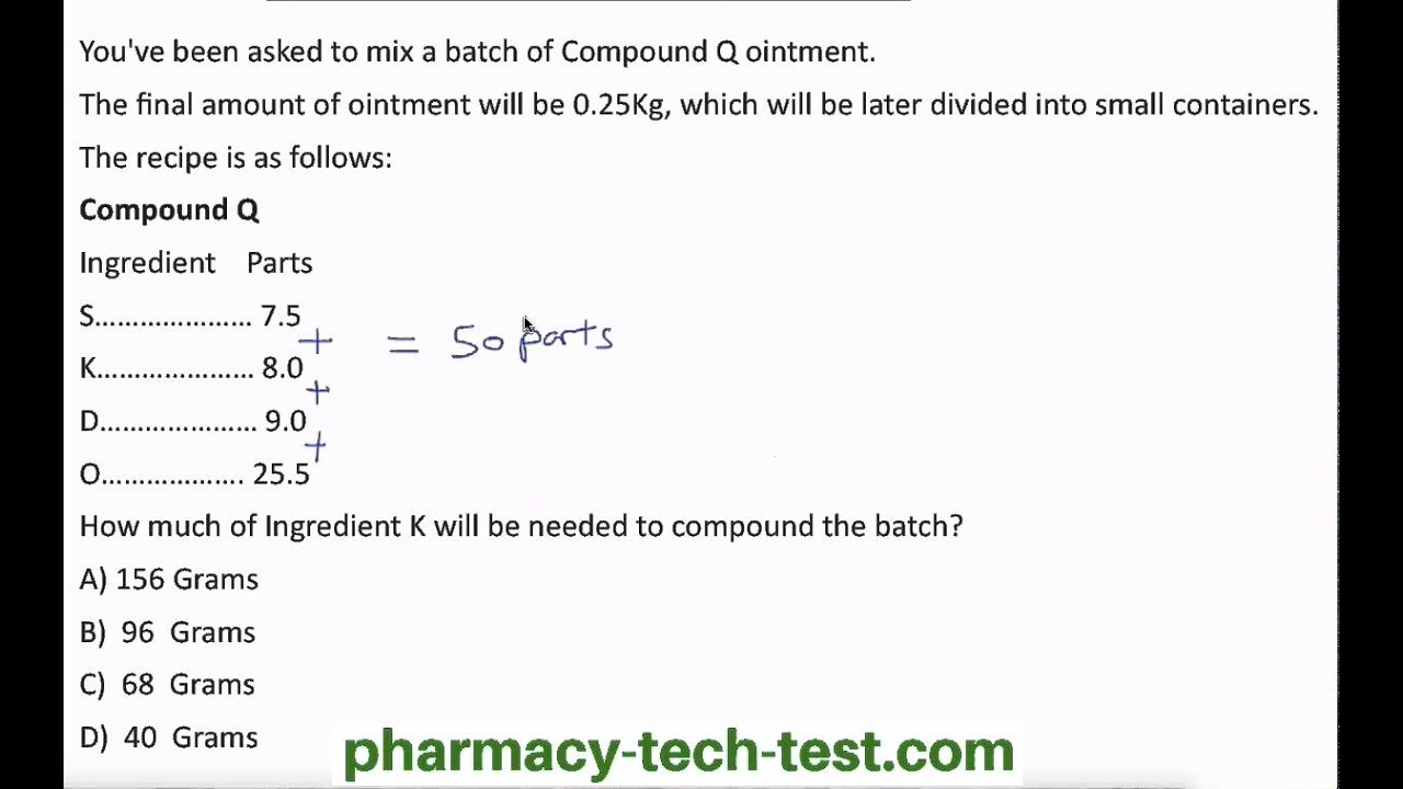 Pharm Tech Compounding Math