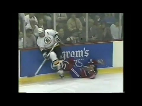 Neely hit on Chelios 4/19/90
