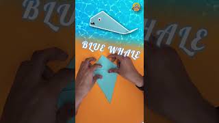 Easy Blue Whale Craft from ONE Sheet of Paper!