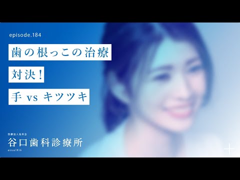 第184話 歯の根っこの治療-いよいよ対決‼️-手 VS キツツキ-まず始めは、抜髄❗️