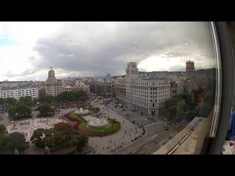 Главная площадь Барселоны. Вид сверху. GoPro Hero 2. 