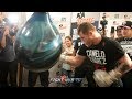 DAMN! CANELO IS LOOKING TERRIFYING ON THE WATER BAG IN PREPARATION FOR TITLE FIGHT VS KOVALEV!