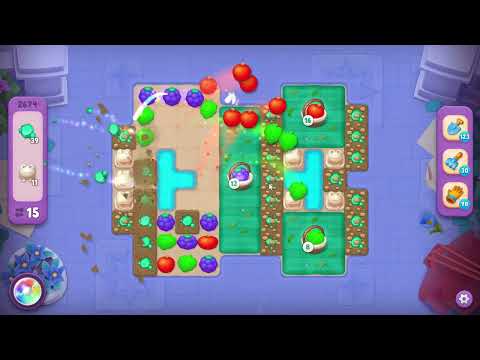 Gardenscapes 2674 Super Hard Level - 17 moves - NO BooSTERS