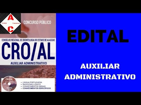 Edital Concurso CRO-AL 2017 - Auxiliar Administrativo