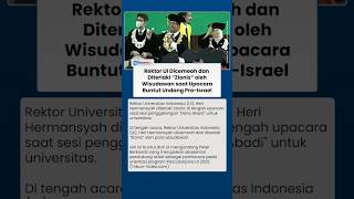 Rektor UI Diteriaki "Zionis" oleh Wisudawan, Buntut Undangan Akademisi Pembicara Pro-Israel