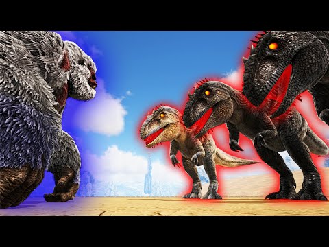 MEGAPITHECUS BOSS VS WILD GIGAS, BROODMOTHER, GODZILLA & OTHER GIANT DINOS | Ark Battles | Thyrulous