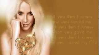 Britney Spears -- Now That I Found You (Lyrics On Screen) {Britney Jean}