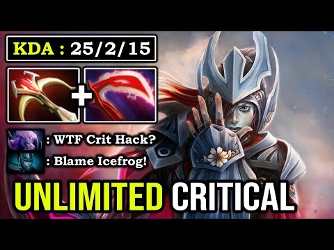 UNLIMITED CRITICAL QUEEN 100% No Escape Instantly Deleted Everyone with RANK 2 Phantom Assassin DotA