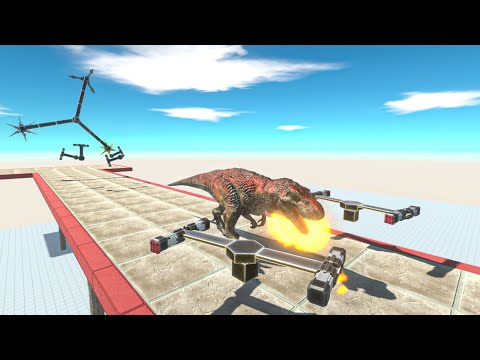 ⚡WHO CAN PASS THIS BRIDGE FULL WITH DEADLY ROTATORS?⚡-Animal Revolt Battle Simulator