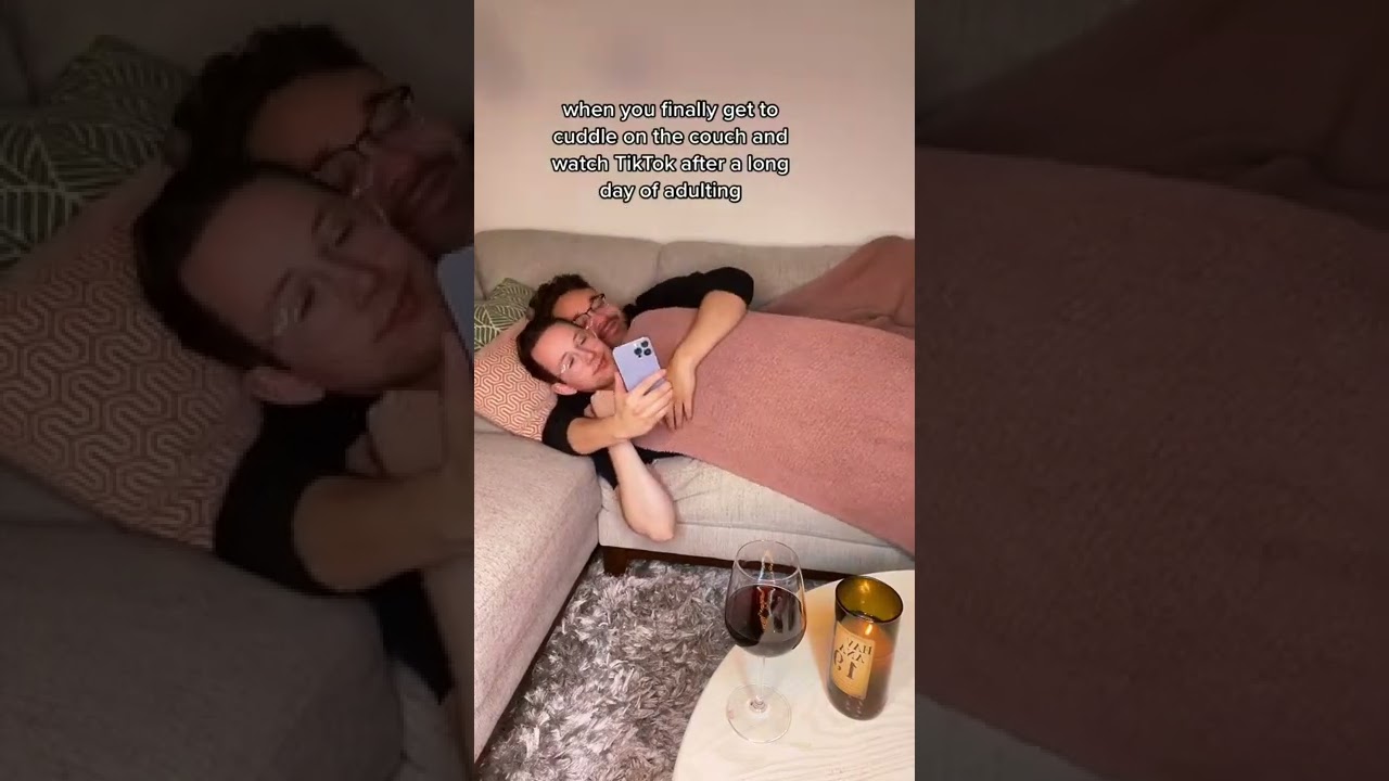 when you finally get to cuddle on the couch after a long day ❤️ | Stay at Home Gays 🏳️‍🌈💖