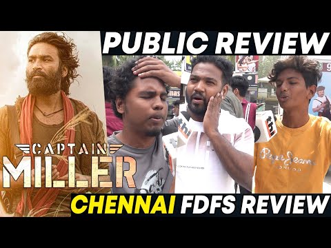 🔥Captain Miller Public Review Chennai | Captain Miller Review | Dhanush