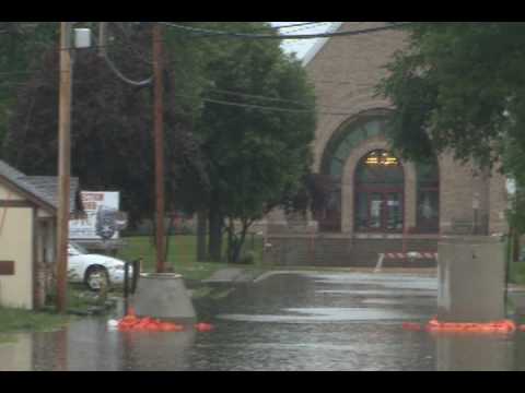 Flooding evacuations in Time Check in Cedar Rapids, Iowa