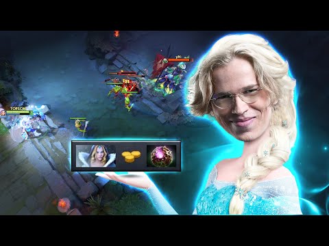 How Topson plays CRYSTAL MAIDEN MID ⛄
