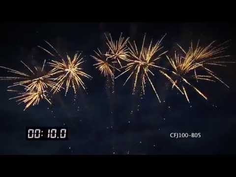 Пиробатерия - CFJ100 B05   Cake Ø30mm 100s 38sec H50 55m F shape Cat 4 Nec 2000g 1 3G