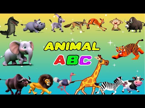 Animal ABC Song | Alphabet Animals Nursery Rhymes For Kids | Little Bunny Learns
