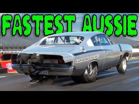 Thumbnail for 7 second Aussie Valiant Charger street car has fun at US drag meet @ 192 MPH by Car