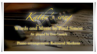 Kathy&#39;s Song  (Eva Cassidy version for piano)