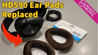 Video thumbnail for Sennheiser HD590 Headphones - Ear Pad Replacement by Mostly Helpful