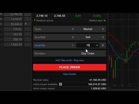 Plaing a CFD Order from Watchlist in ELANA Global Trader