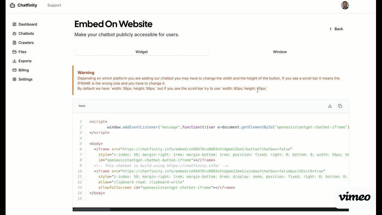 Chatfinity demo video