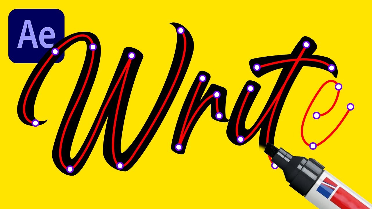 After Effects ✏️ Handwriting Text Reveal Animation | Tutorial