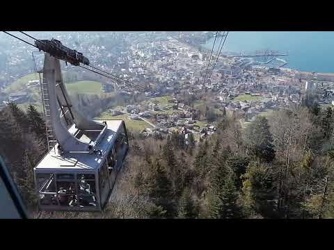 Bregenz - Pfänderbahn von 1022 Meter Höhe ins Tal auf 419 Meter.