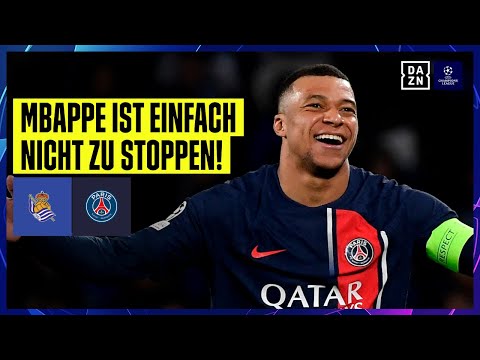 Mbappe eiskalt! PSG souverän weiter: Real Sociedad - PSG 1:2 | UEFA Champions League | DAZN